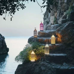 Kartell Lantern LED-Tischleuchte, rauchgrau IP54