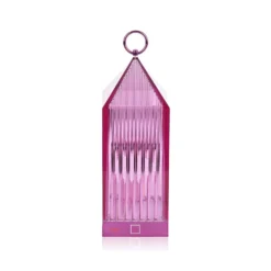 Kartell LED-Akku-Tischlampe Lantern, lila, recycelt, IP54