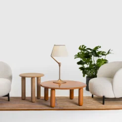Kartell LED-Tischleuchte Angelo Stone, beige, dimmbar