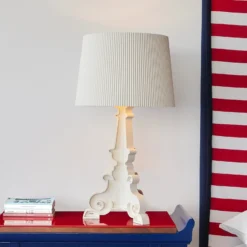 Kartell LED-Tischleuchte Bourgie Mat, weiß, Höhe 78 cm