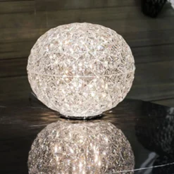 Kartell Planet LED-Tischleuchte Kugel, transparent