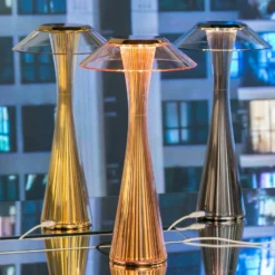 Kartell Space - LED-Designer-Tischleuchte, gold
