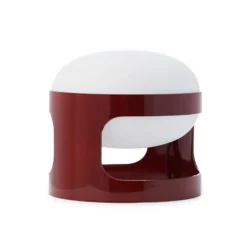Kartell Tischleuchte KD28, dunkelrot, Ø 25 cm, E14-LED