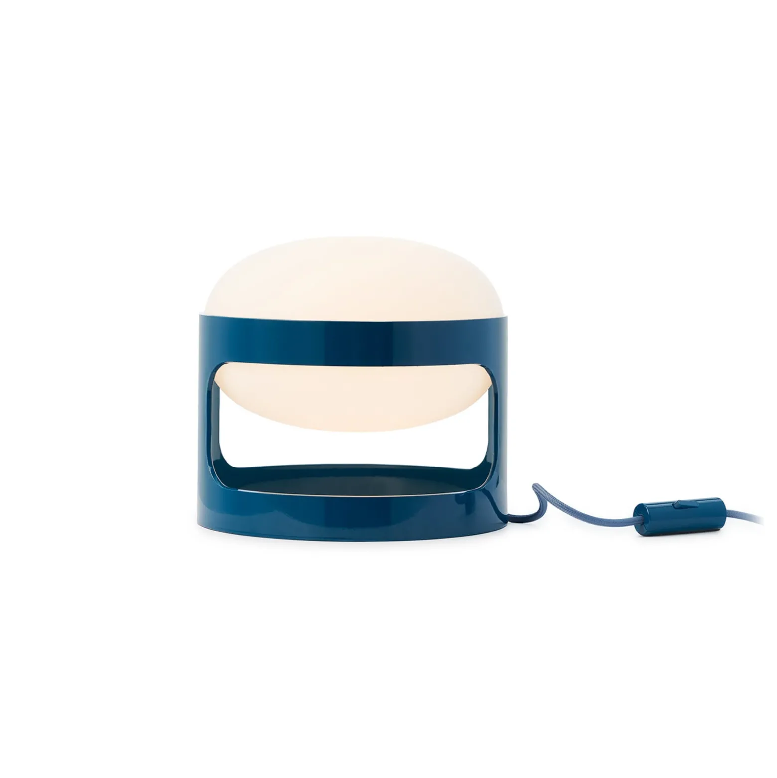 Kartell Tischleuchte KD28, petrol, Ø 25 cm, E14-LED