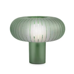 Kartell Tischleuchte Teresa Frozen, salbeigrün, dimmbar, E27