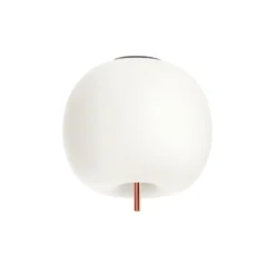 kdln Deckenlampe Kushi, kupferfarben/weiß, Ø 16 cm, Glas