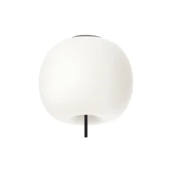 kdln Deckenlampe Kushi, schwarz/weiß, Ø 33 cm, Glas
