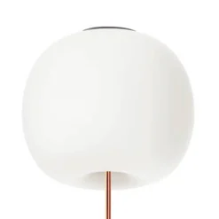 kdln Deckenlampe Kushi XL, kupferfarben/weiß, Ø 43 cm, Glas