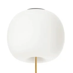 kdln Deckenlampe Kushi XL, messingfarben/weiß, Ø 43 cm, Glas