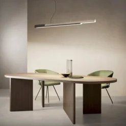 kdln Hängelampe Dala linear, dunkelgrau/beton 3.000 K 150 cm