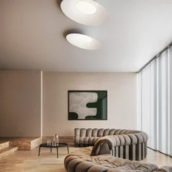 kdln LED-Deckenlampe Kate, 2.700 K, weiß, Ø 90 cm, Metall