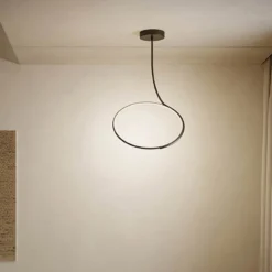 kdln LED-Deckenlampe Poise, schwarz Ø 55 cm, dimmbar