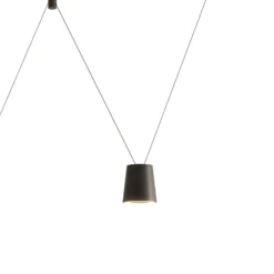 kdln LED-Designer-Hängelampe Sling, 2.700 K, 1-fl., schwarz