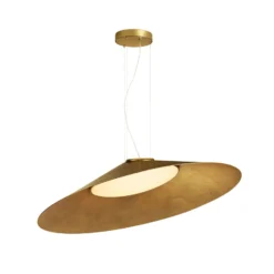 kdln LED-Hängelampe Kate, gold-foliert, 2.700 K, Ø 90 cm