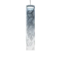 kdln LED-Pendelleuchte Jer 1, rauchblau, Ø 10 cm, Glas