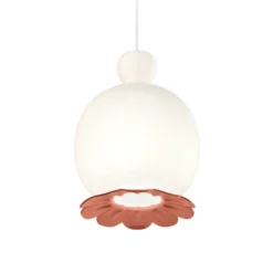 kdln Opyo Hängeleuchte, korallenrosa, Ø 22 cm, Glas