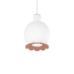 kdln Opyo Hängeleuchte, korallenrosa, Ø 22 cm, Glas
