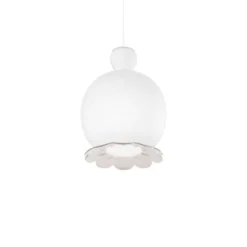 kdln Opyo Hängeleuchte, weiß, Ø 22 cm, Glas