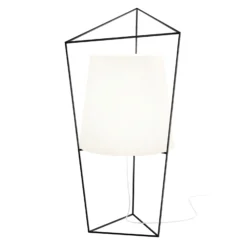 kdln Tischleuchte Tatu, schwarz, Höhe 69 cm, Glas