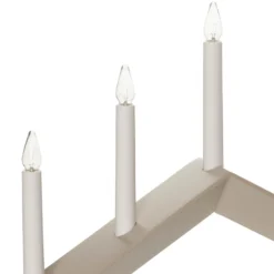 Kerzenleuchter Arrow, flach, 7flammig, grau