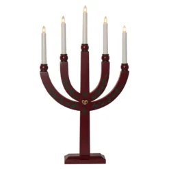 Kerzenleuchter Elias Tradition fünfflammig rot
