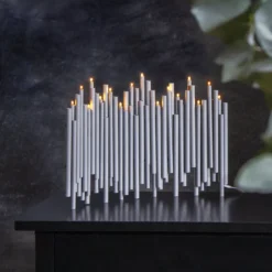 Kerzenleuchter Note, 16-flammig, grau