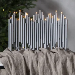 Kerzenleuchter Note, 16-flammig, grau