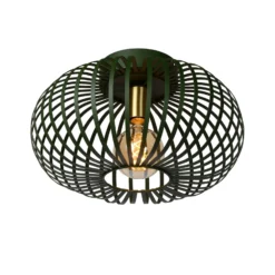 Käfig-Deckenleuchte Manuela, Ø 40 cm, grün