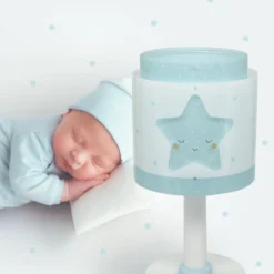 Kinder-Tischlampe Baby Dreams, blau, G4, Ø 15 cm