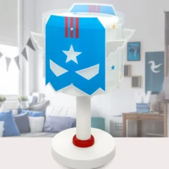 Kinder-Tischlampe Blue Hero, G4, Ø 15 cm