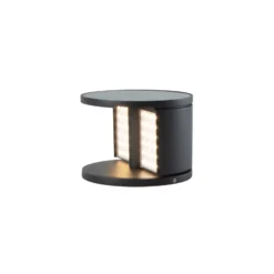 KLEWE LED-Solar-Gartenleuchte SWING, anthrazit, Ø 20 cm IP65