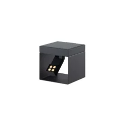 KLEWE LED-Solar-Gartenstrahler Alea anthrazit 15 x 15cm IP65