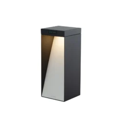 KLEWE LED-Solarlampe MILIO SIDE, anthrazit, 35 cm, Alu, IP65