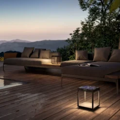 KLEWE LED-Solarlampe RADIA GROUND, anthrazit, 25 cm Alu IP65