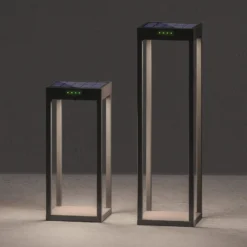 KLEWE LED-Solarlampe RADIA MAXI, anthrazit, 50 cm, Alu, IP65