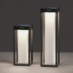 KLEWE LED-Solarlampe RADIA MAXI MOON, anthrazit, 50 cm, IP65