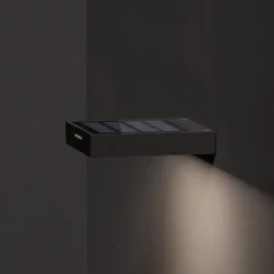 KLEWE LED-Solar-Wandleuchte ALA WALL, anthrazit, Alu, IP65