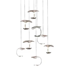 Knikerboker Le Gigine LED-Hängeleuchte 8fl silber