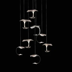Knikerboker Le Gigine LED-Hängeleuchte 8fl silber