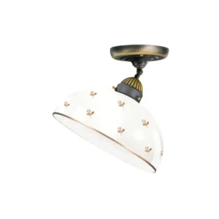 KOLARZ Deckenlampe Nonna Ø30cm Blume goldfarben Rand glatt