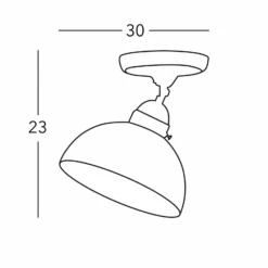 KOLARZ Deckenlampe Nonna Ø30cm Blume goldfarben Rand glatt