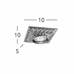 KOLARZ Deckenspot Milady, chromfarben, Länge 10 cm