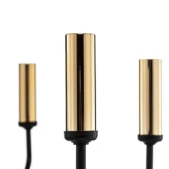 Kronleuchter Ampli, schwarz/gold, achtflammig