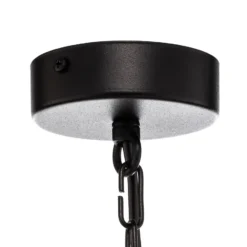 Kronleuchter Ampli, schwarz/gold, achtflammig