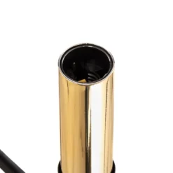 Kronleuchter Ampli, schwarz/gold, sechsflammig