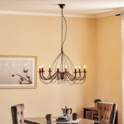 Kronleuchter Fiamma Marrone 8fl. ohne Schirme
