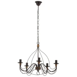 Kronleuchter Fiamma Marrone 5fl. ohne Schirme