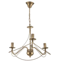 Kronleuchter Tori 3, dreiflammig, gold