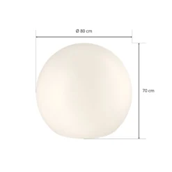 Kugellampe Cumulus XL, Ø 80 cm, weiß, Kunststoff IP44 E27