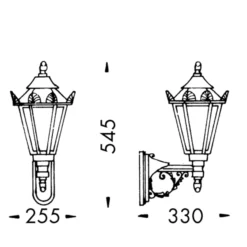 Landhausstil Außenwandleuchte 748 W